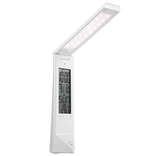 Lámpara luz LED con reloj despertador ELBE LAM-010